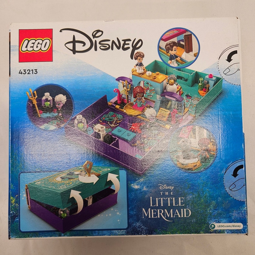 LEGO Disney The Little Mermaid Story Book 43213 Kids 134pc Teal Purple New